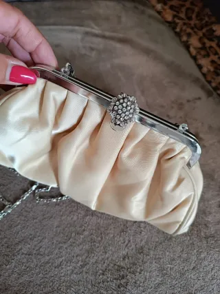 Pochette champagne con dettagli argento