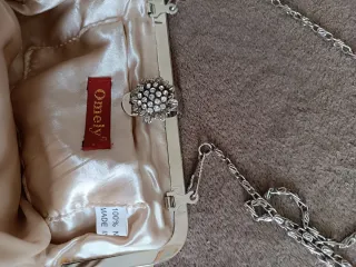 Pochette champagne con dettagli argento