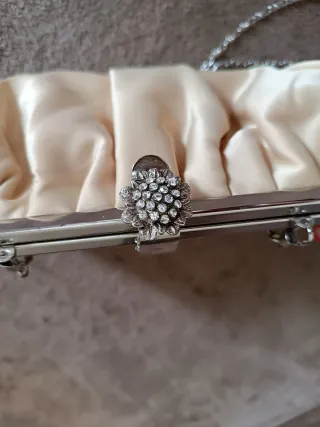 Pochette champagne con dettagli argento