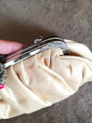 Pochette champagne con dettagli argento