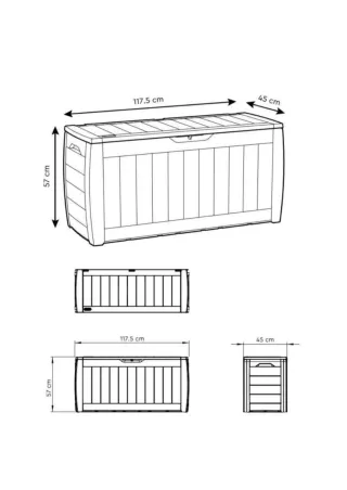 Baúl de resina para exteriores 270 litros NUEVO