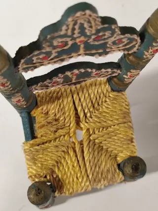 2 Sedie Andaluse in Miniatura per Bambole