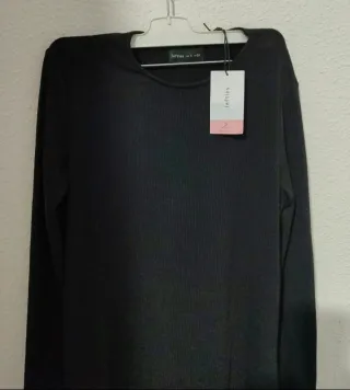 Vestido negro con encaje mujer