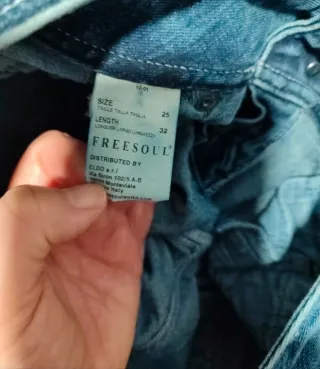 Vaqueros Freesoul Mujer Azul Talla 25