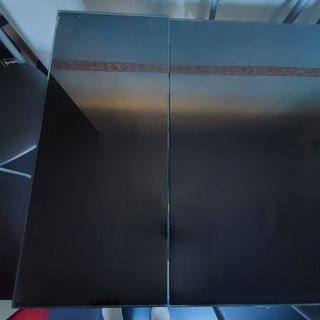 Mesa cristal negro y 6 sillas comedor