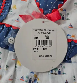 ¡¡OFERTA!! Vestido bebé 9 meses con braguita