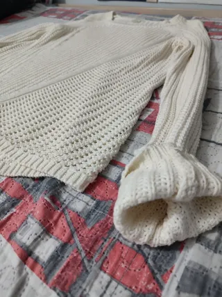 Jersey de punto blanco