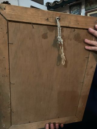 Lámina Virgen de Chilla con marco antiguo