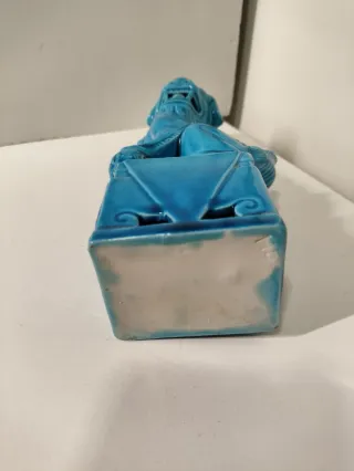 Perro Foo de Porcelana Azul