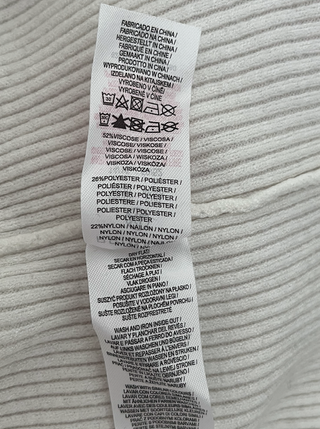 Camiseta canalé blanca manga corta