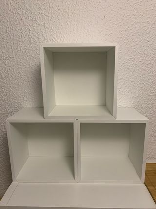 Cubo de almacenaje blanco