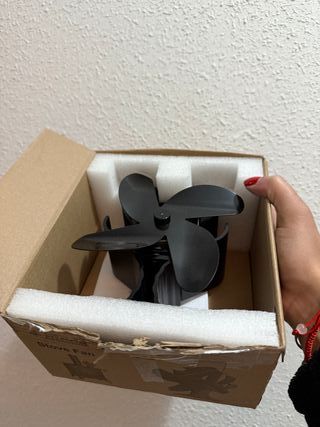 Ventilador para estufa de leña negro