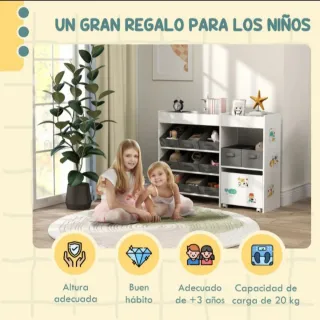 Organizador infantil con cestas habitación juegos