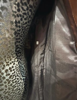 Blazer de cuero mujer marrón