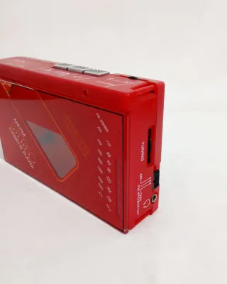 Radio Casete Walkman Punto Azul Roja Vintage