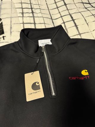 Sudadera Carhartt 1/4 Zip Logo bordado Talla S New