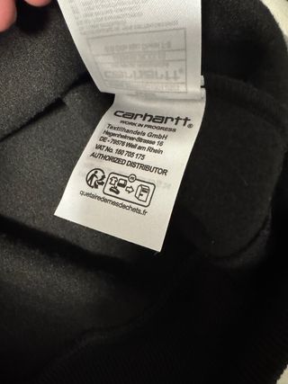 Sudadera Carhartt 1/4 Zip Logo bordado Talla S New