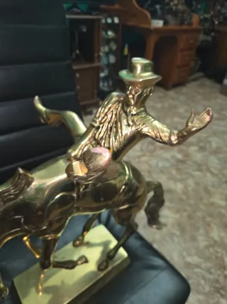 Figura Bronce Jinete Rodeo Grande 11k