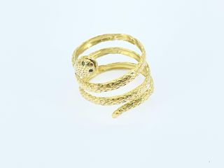 anillo oro 18k con piedra con esmeralda