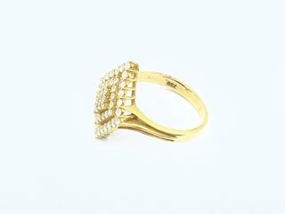 anillo oro 18k con circonita