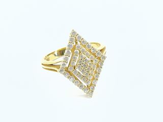 anillo oro 18k con circonita