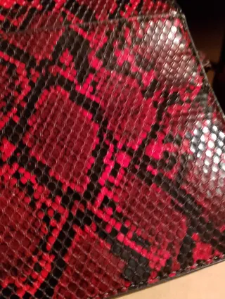 Conjunto botines y bolso estampado serpiente