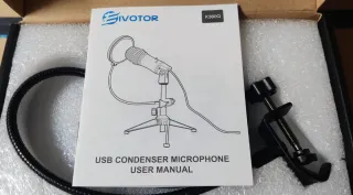 Micrófono USB con trípode y filtro