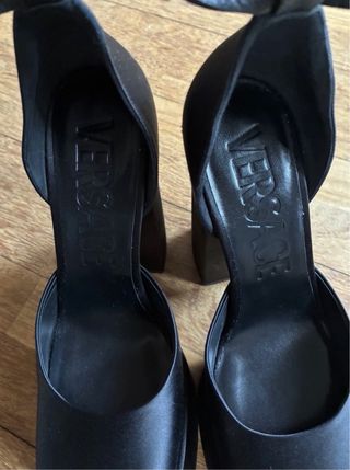 Scarpe Versace Medusa con Tacco Piattaforma Nero