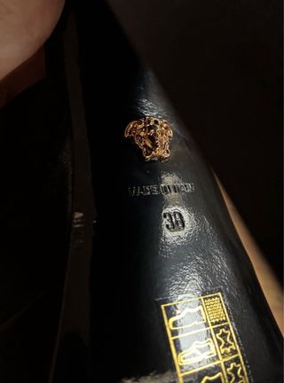 Scarpe Versace Medusa con Tacco Piattaforma Nero