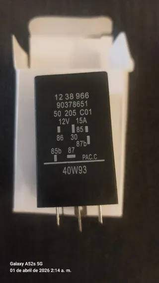 Relé Inyección Opel Calibra Kadett Astra vectra