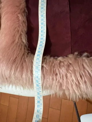Cappotto donna vintage scamosciato borgogna