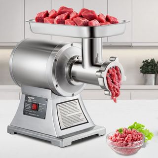 8500W Picadora de Carne Comercial de Acero Inoxidable 204.1 kg Cuchilla de Corte Placa Embutidora