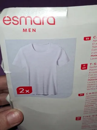 Pack 2 Camisetas Interiores Hombre T. 7XL