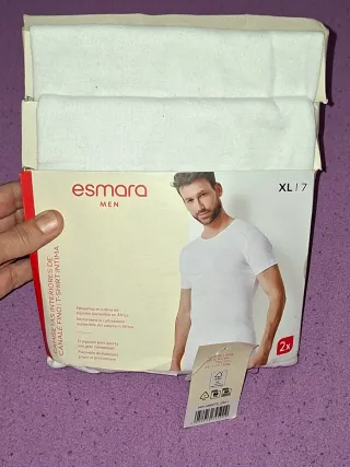 Pack 2 Camisetas Interiores Hombre T. 7XL