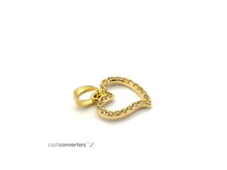 colgante oro 18k con piedra con circonita