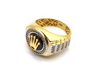 sello oro 18k con circonita