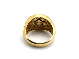 sello oro 18k con circonita