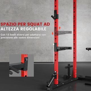 Torre de Potencia, Estación de Fitness con Estación de Cables, Soporte para Barra, Discos y Barra para Dominadas y Fondos, Gimnasio Multifuncional de Acero, para Gimnasio en Casa, 191X153X205 Cm, ...