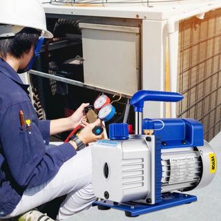 183 L/min(3CFM) 246W(1/3HP) Bomba de Vacío Bomba de Vacío 117 L/min(1.8CFM) Bomba de Vacío de Refrigeración de 1 Etapa Cámara de Vacío 1440RPM para el bombeo de vacío con R12, R22 o R134a como med...