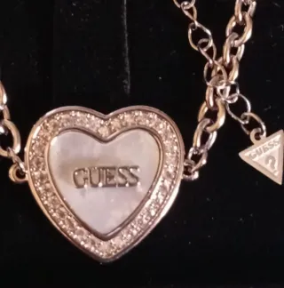 Pulsera Guess Corazón Madre Perla y Circonitas