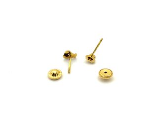 pendientes oro 18k con piedra con circonita