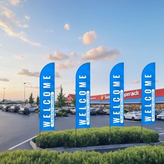 Kit de Poste de Bandera de Plumas, 3 Paquetes de Poste de Bandera Swooper de 16.3 pies, Postes de Bandera para Publicidad de Negocios al Aire Libre, con Estacas de Tierra y una Bolsa de Transporte...