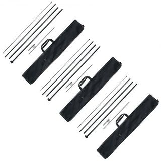 Kit de Poste de Bandera de Plumas, 3 Paquetes de Poste de Bandera Swooper de 16.3 pies, Postes de Bandera para Publicidad de Negocios al Aire Libre, con Estacas de Tierra y una Bolsa de Transporte...