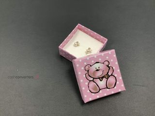 pendientes oro 18k con piedra