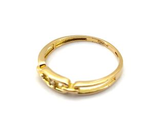 alianza oro 18k con piedra con circonita