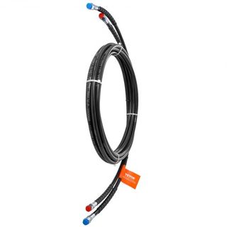 Kit de Manguera para Motor Fuera de Borda, Manguera Hidráulica de 20 pies, Mangueras Hidráulicas de TPEE a Prueba de Fugas en 2 Piezas, Compatible con el Sistema de Dirección Hidráulica para Barco...