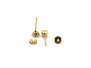 pendientes oro 18k con piedra con circonita