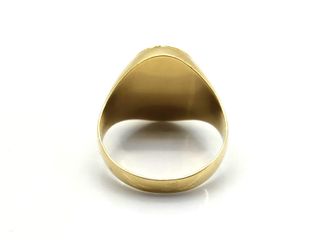 sello oro 18k con piedra con circonita