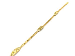 pulsera oro 18k con piedra con circonita