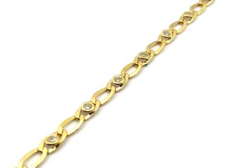 pulsera oro 18k con piedra con circonita